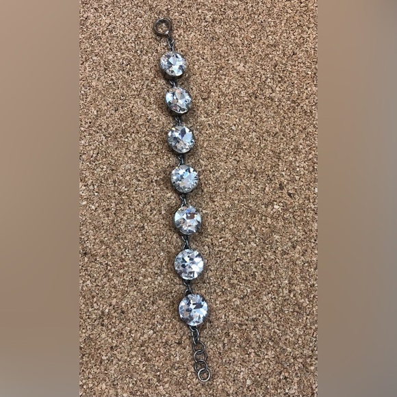 Vintage Antique Inspired Crystal Wedding Bracelet - Picture 3 of 8